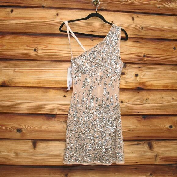 Mac Duggal 93552 Women ONE SHOULDER SHEER HAND BEADED MINI DRESS - Picture 11 of 15